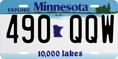 MN license plate 490QQW
