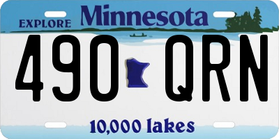 MN license plate 490QRN