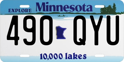 MN license plate 490QYU