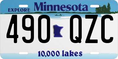 MN license plate 490QZC
