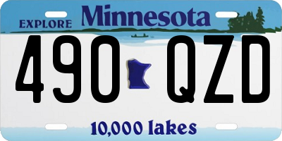 MN license plate 490QZD