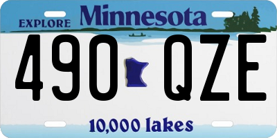 MN license plate 490QZE