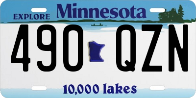 MN license plate 490QZN