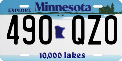MN license plate 490QZO