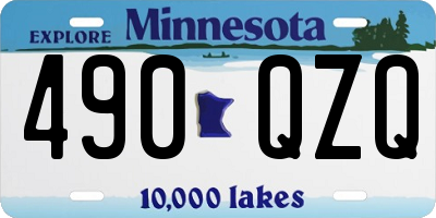 MN license plate 490QZQ