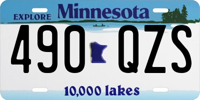 MN license plate 490QZS