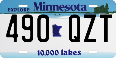 MN license plate 490QZT