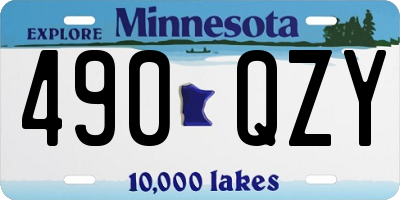 MN license plate 490QZY