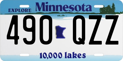 MN license plate 490QZZ