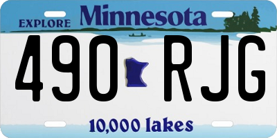 MN license plate 490RJG