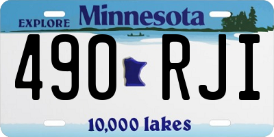 MN license plate 490RJI