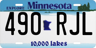 MN license plate 490RJL