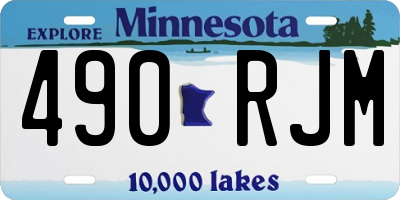 MN license plate 490RJM