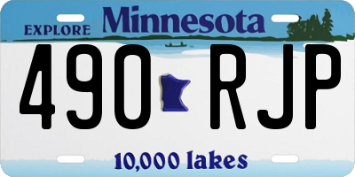 MN license plate 490RJP