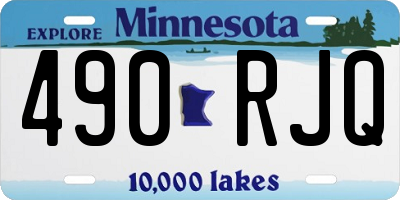 MN license plate 490RJQ
