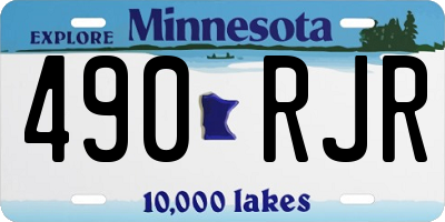 MN license plate 490RJR