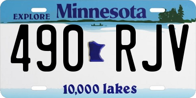 MN license plate 490RJV