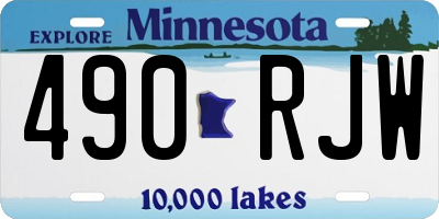 MN license plate 490RJW