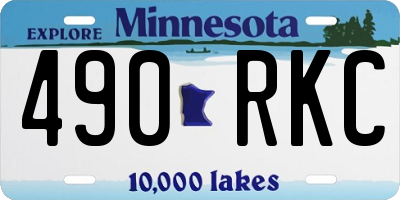 MN license plate 490RKC