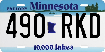 MN license plate 490RKD