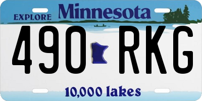 MN license plate 490RKG