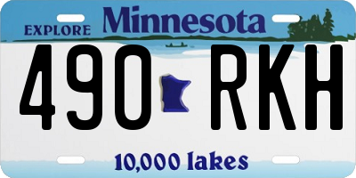 MN license plate 490RKH