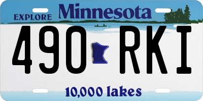 MN license plate 490RKI