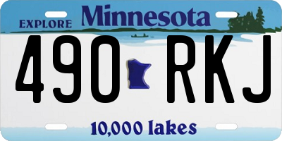 MN license plate 490RKJ