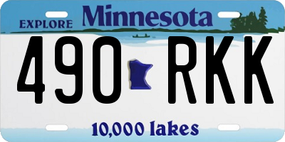 MN license plate 490RKK