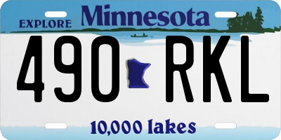 MN license plate 490RKL