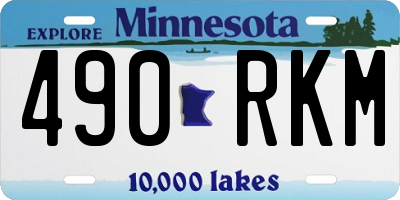 MN license plate 490RKM