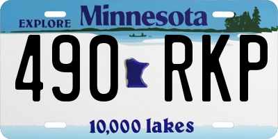 MN license plate 490RKP