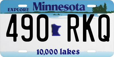 MN license plate 490RKQ