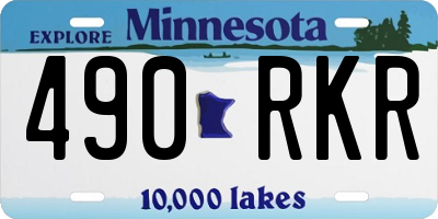 MN license plate 490RKR
