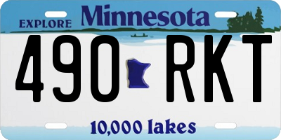 MN license plate 490RKT