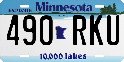 MN license plate 490RKU