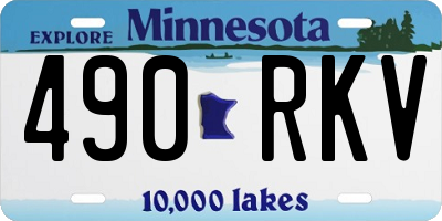 MN license plate 490RKV