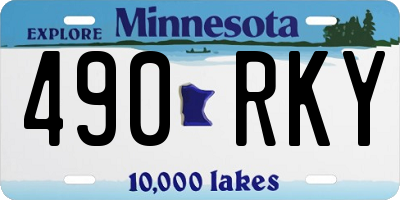 MN license plate 490RKY