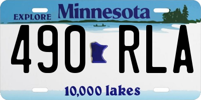 MN license plate 490RLA