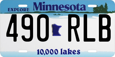 MN license plate 490RLB