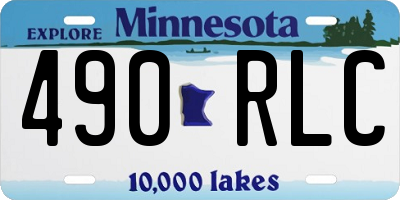 MN license plate 490RLC