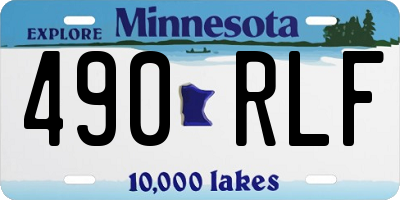 MN license plate 490RLF
