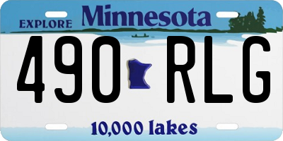 MN license plate 490RLG