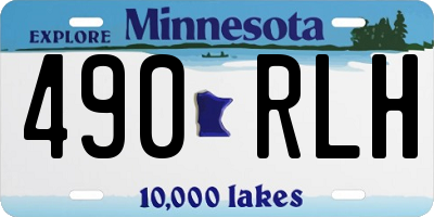 MN license plate 490RLH