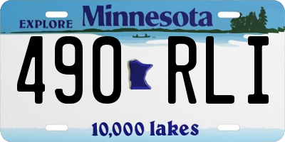 MN license plate 490RLI