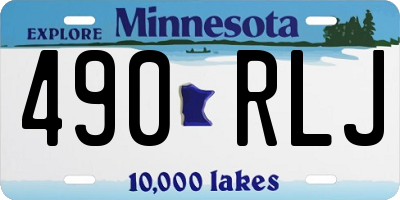 MN license plate 490RLJ