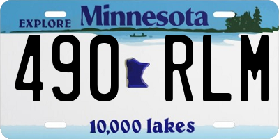 MN license plate 490RLM
