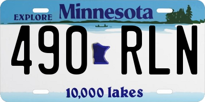 MN license plate 490RLN