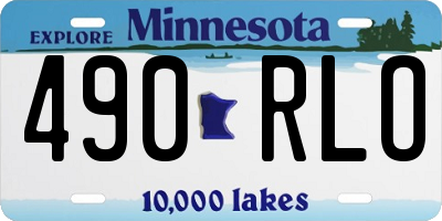 MN license plate 490RLO