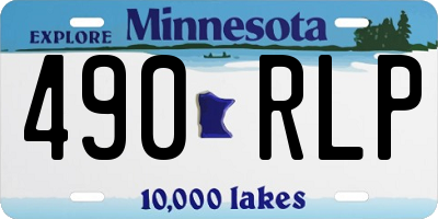 MN license plate 490RLP